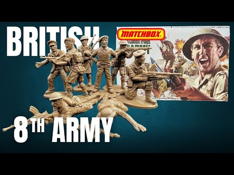 Matchbox Vintage Plastic Toy Soldiers 1/32 British 8th Army