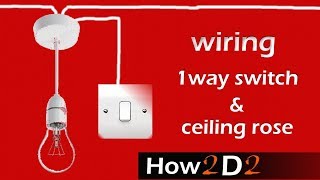 LIGHTING CIRCUIT ceiling rose one way switch wiring connection