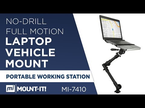 Laptop Vehicle Mount, No-Drill Computer Seat Mount, Full Motion Adjustable (MI-7410)