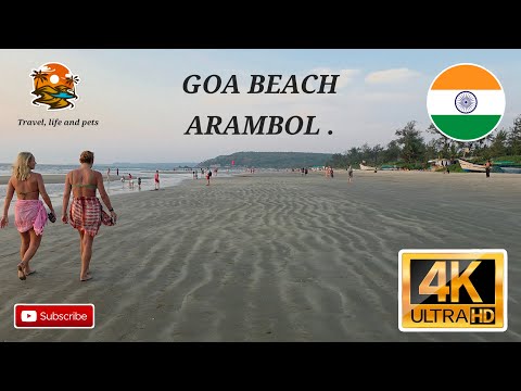 Goa, India - 4k Walking Video - Top Beaches in Goa I Arambol Beach Part 2