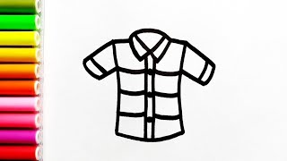 How to Draw a T-shirt | Easy step by step tutorial for Kids and Toddlers