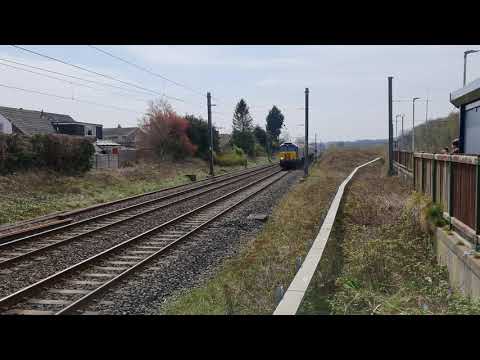 (4K) 57305 dragging 47s on 0N11 passing Euxton Balshaw Lane 18/4/2021