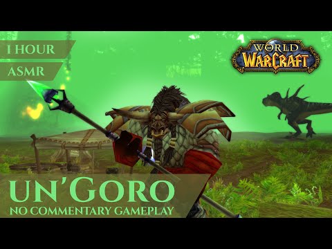 Vanilla Un'Goro Crater - Gameplay, No Commentary, ASMR (1 hour, 4K, World of Warcraft Classic)