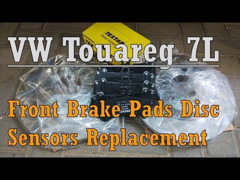 VW Touareg 7L Front Brake Pads Discs Sensors Replacement Accessory Kit change
