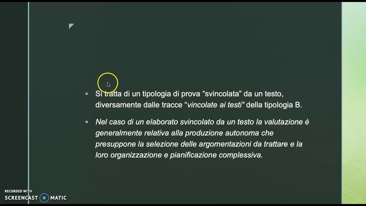 Tipologia C tema esame di maturità