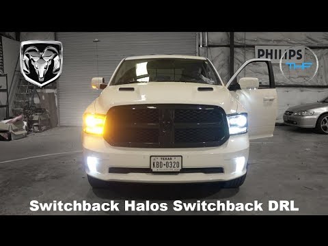 Dodge Ram Switchback Halos + Switchback DRL Board + Demon Eye Colorshift
