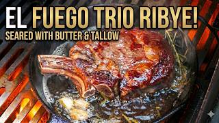 The El Fuego Trio Ribeye | Tallow Sear & Mesquite Finish | Best Steak Recipe!
