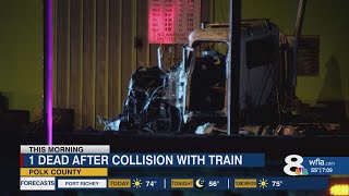 Lakeland crash involving truck, train leaves 1 dead: deputies