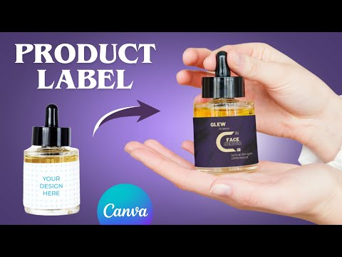 Product Label Design Advertisement Poster in Canva Beverage Branding Tutorial
