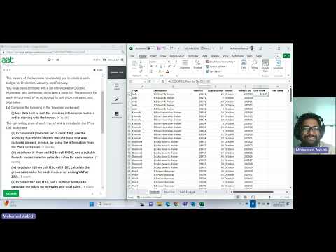 MATS - Management Accounting Techniques - PA2 Part 2/2 (Qs 5-6 Excel ) AAT AQ2022