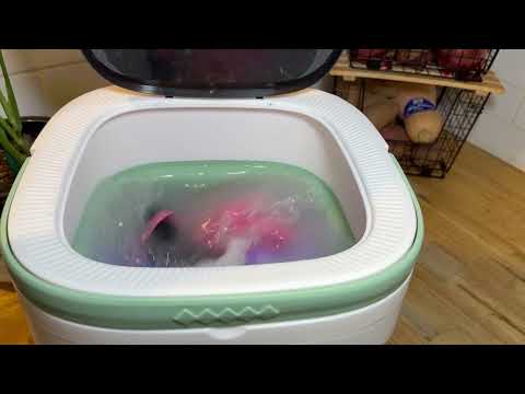 Portable Washing Machine 16L – Foldable Mini Washer with Spin Basket, 3 Timer Modes & Blue Light | For Baby Clothes, Dorms, RVs, Apartments & Travel video review thumbnail