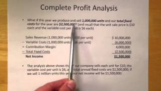 Contribution Margin and CVP Analysis (Part 1 of 2)