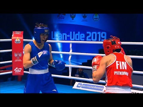 Semifinals (W60kg) POTKONEN Mira (FIN) vs WANG Cong (CHN) / AIBA WWCHs Ulan Ude 2019