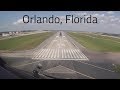 Cockpit View Of A Boeing 757 Landing Orlando International Airport MCO Florida