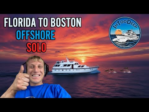 1200 Miles SOLO OFFSHORE on an Old 70ft Yacht - Florida to Boston