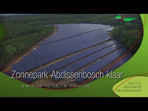 Zonnepark Abdissenbosch bedrijfsklaar