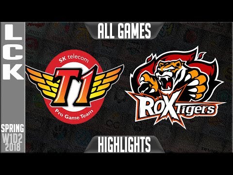 SKT vs ROX Highlights ALL GAMES | LCK Spring 2018 S8 W1D2 | SK Telecom T1 vs ROX Tigers