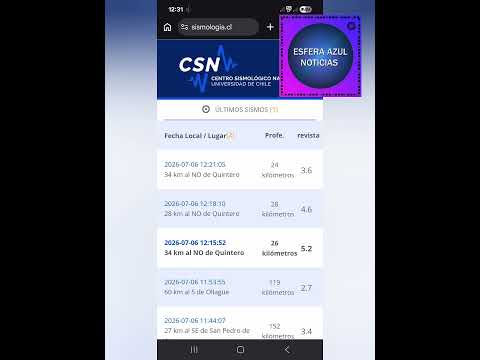 sismo 5,2 Valparaíso Quintero Chile