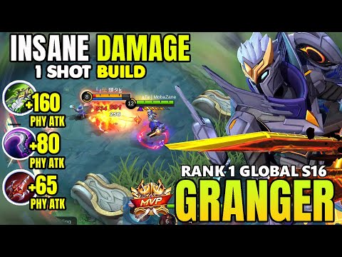 INSANE DAMAGE!! Granger Best Build 2021~ Top 1 Global Granger s16 Build by Mobazane ~ Mobile legends