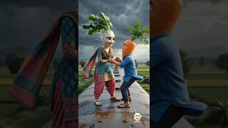 रक्षाबंधन पे राखी बांधने मूली बहन चढ़ गई चलती ट्रेन पे 🚆👧🥕#shorts #viral