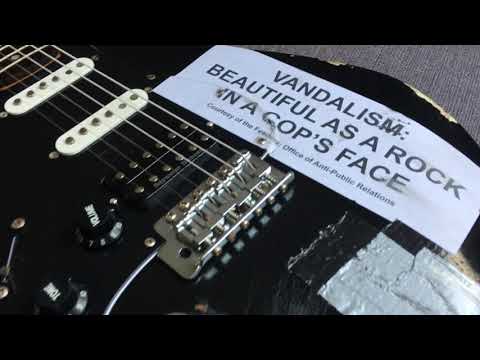 Kurt Cobain Vandalism Strat Nirvana Squier 1998 Left handed Guitar Road Worn stratocaster Seymour tb image 13