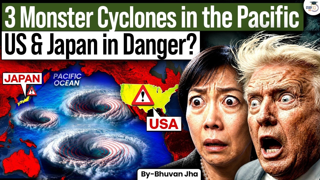 3 Monster Cyclones Brewing in the Pacific | Is the US & Japan at Risk? | StudyIQ IAS