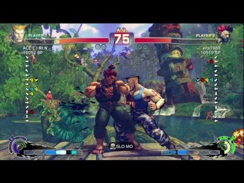 Eita [Akuma] vs ACE・EIRIN [Guile] SSF4 Japanese Online Ranked Matches - TRUE-HD