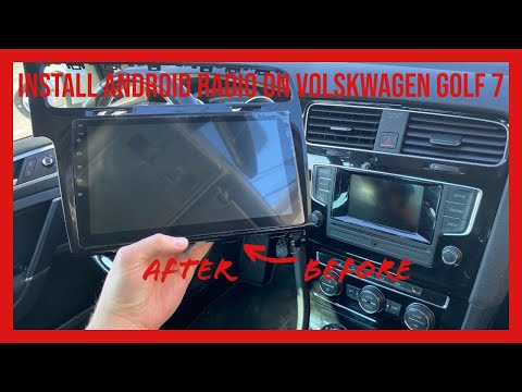 How to install Volkswagen Golf 7 android car radio headunit with Apps YouTube, Waze, google maps