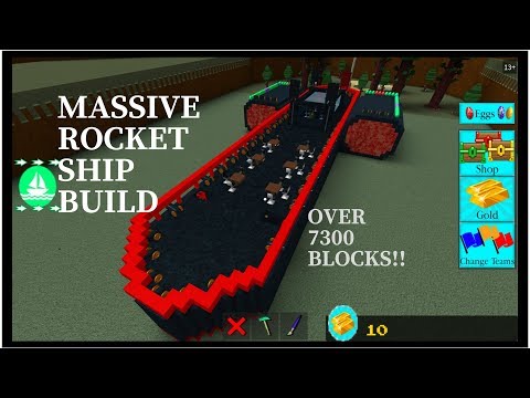 Massive Rocket Ship Build Over 7300 Blocks Build A - 