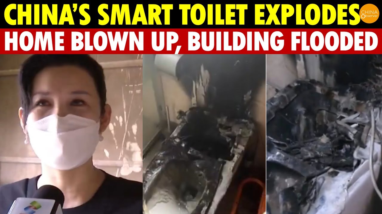 China’s Smart Toilet Explodes and Catches Fire! Entire Home Blown Up, Building Flooded
