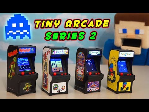 Tiny RETRO Arcade Series 2 Video Game Toys! - Pac Man, Dig Dug, Galaga, Frogger Unboxing