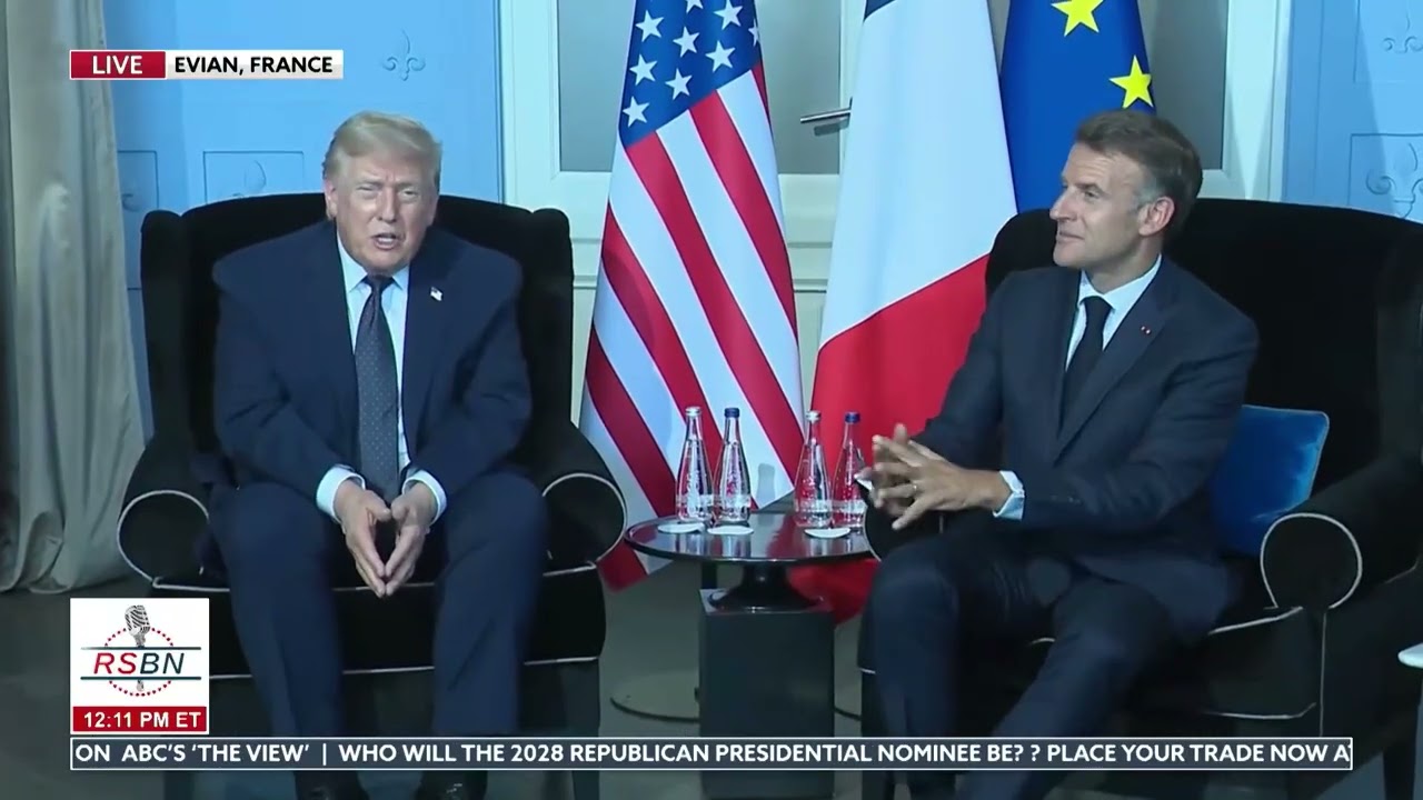 FULL EVENT: President Trump and Macron Hold Key Bilateral Meeting at G7 - 06/15/26