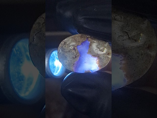 حجر عقيق خرائطي بنفسجي طبيعي