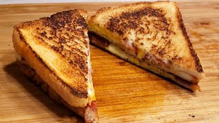 Triple Decker Bacon Grilled Cheese Sandwich
