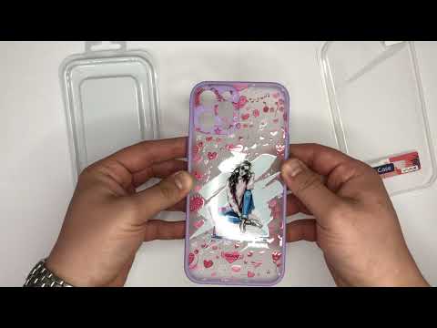 Чехол для Apple Iphone 12 Pro Max фиолетовый с сердечками - фото 1 - id-p2832928777