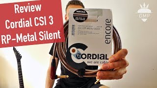 Video thumbnail for Cordial CSI 3 RP Metal Silent Gitarrenkabel Review by Guitar Master Plan