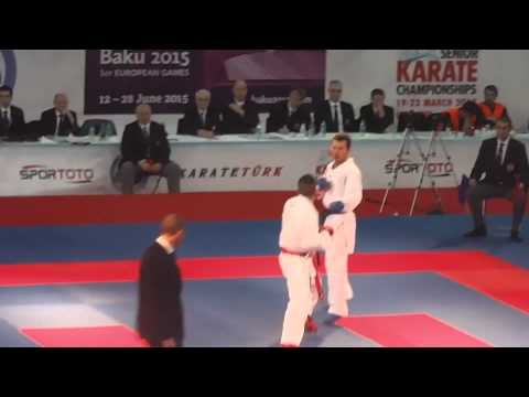 WKF 2015 Euro Champs  75kg LAT Vs FRA3