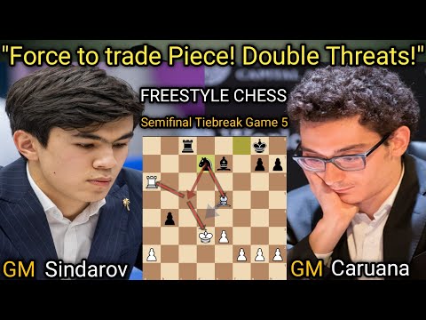Javokhir Sindarov VS Fabiano Caruana | Freestyle Chess Grand Slam Tour 2025 | Semiifinal Tiebreak G5