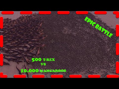 300 T-REX vs 10000 KANGAROOS - Ultimate Epic Battle Simulator