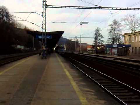 Příjezd ČD 560 do stanice Blansko