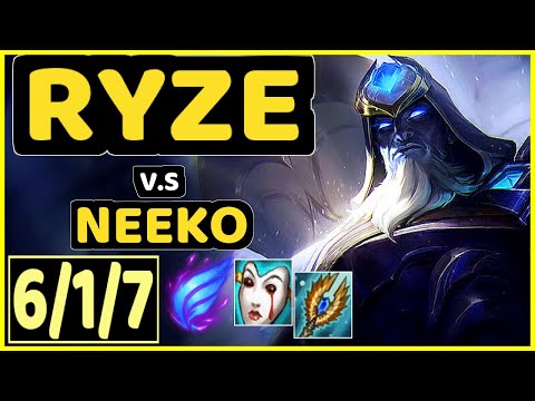 SHOK (RYZE) vs NEEKO - 6/1/7 KDA MID CHALLENGER GAMEPLAY - OC