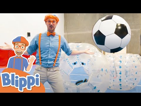 Blippi Plays a Game of Bubble Ball | Educational Videos For Children