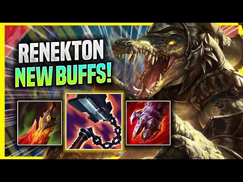 KOREAN CHALLENGER TRIES RENEKTON WITH NEW BUFFS! - Korean Challenger Plays Renekton TOP vs Ornn!