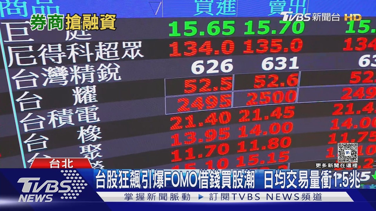 影音/台股瘋狂牛市 券商、科技業鬧錢荒搶融資
