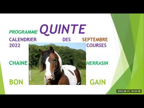 CALENDRIER PMU QUINTE DU MOIS DE SEPTEMBRE 2022 QUELLE BELLE COURSE DEMAIN CHOISIR