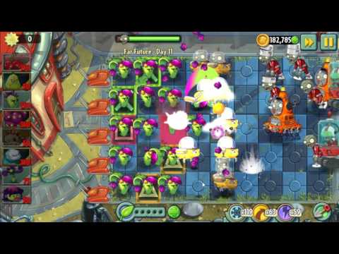 Plants Vs Zombies 2 Dusk Lobber Defeat Robo cone Zombies