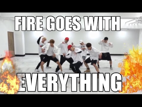 proof that BTS FIRE choreography goes with everything