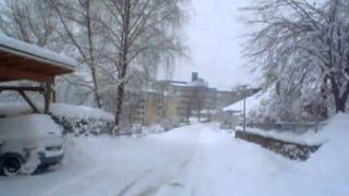 Snow Fall on Am Grubhügel Regen Bavaria