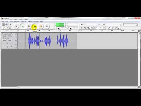 Audacity  Lesson 3, Control Buttons