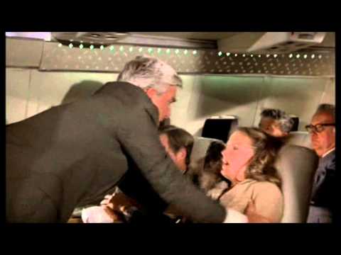 Hysterical woman in Airplane